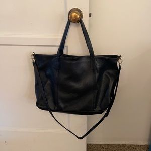 Banana republic black leather bag
